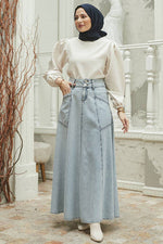 NW Mevlana Denim Skirt Blue