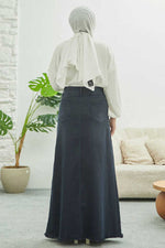 NW Tasseled Dtld Denim Skirt Indigo