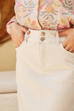 NW Classic Denim Skirt White
