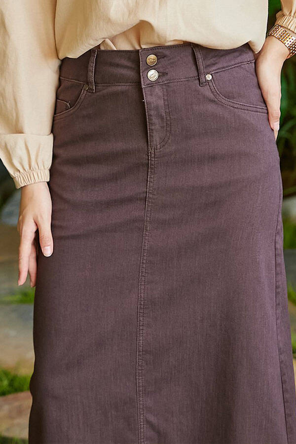 NW Classic Denim Skirt Brown