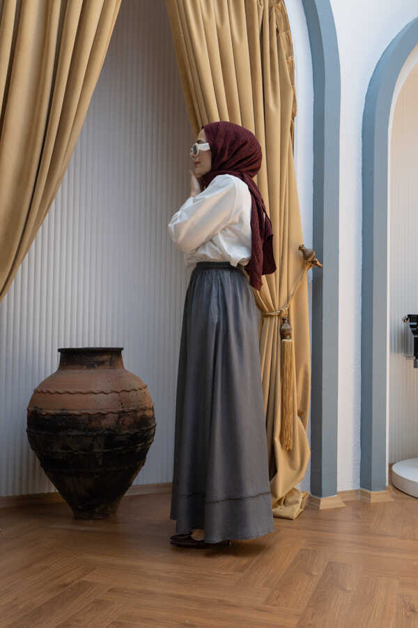 NW Tencel Soft Skirt Gray