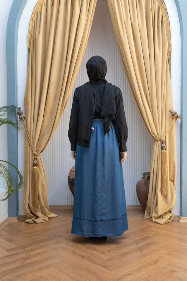 NW Tencel Soft Skirt Dark Blue