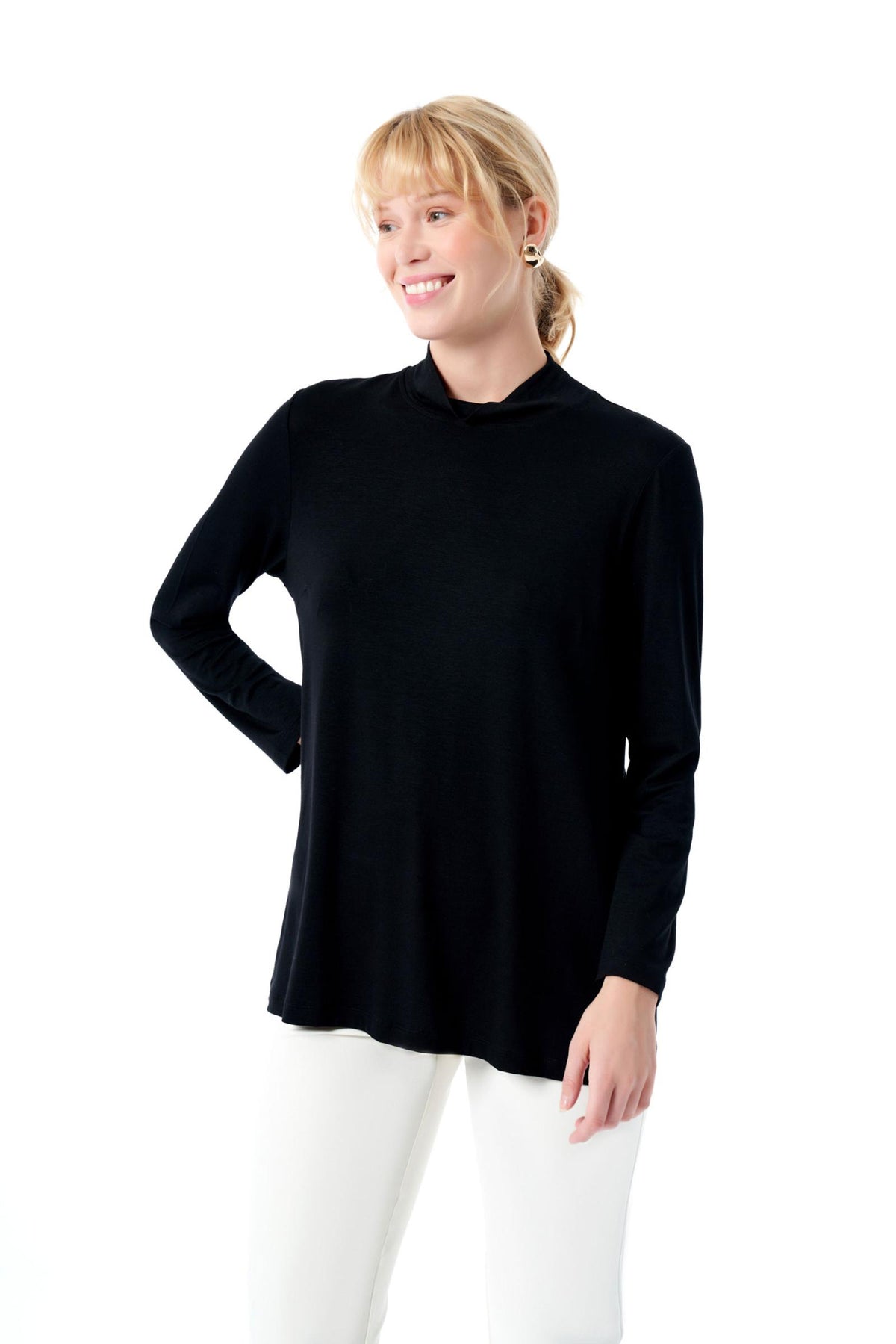 ZMS Basic Long Sleeve Tunic Black