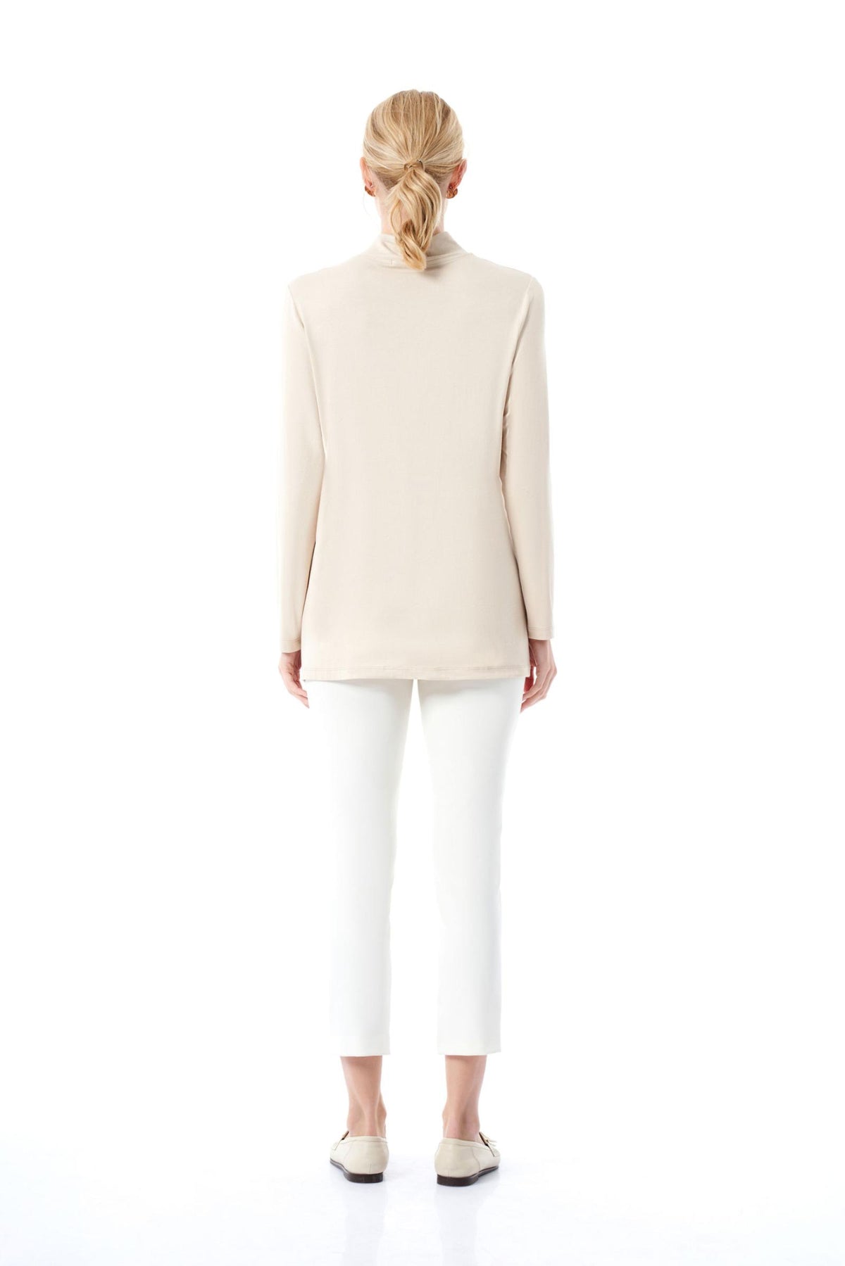 ZMS Basic Long Sleeve Tunic Beige