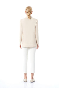 ZMS Basic Long Sleeve Tunic Beige