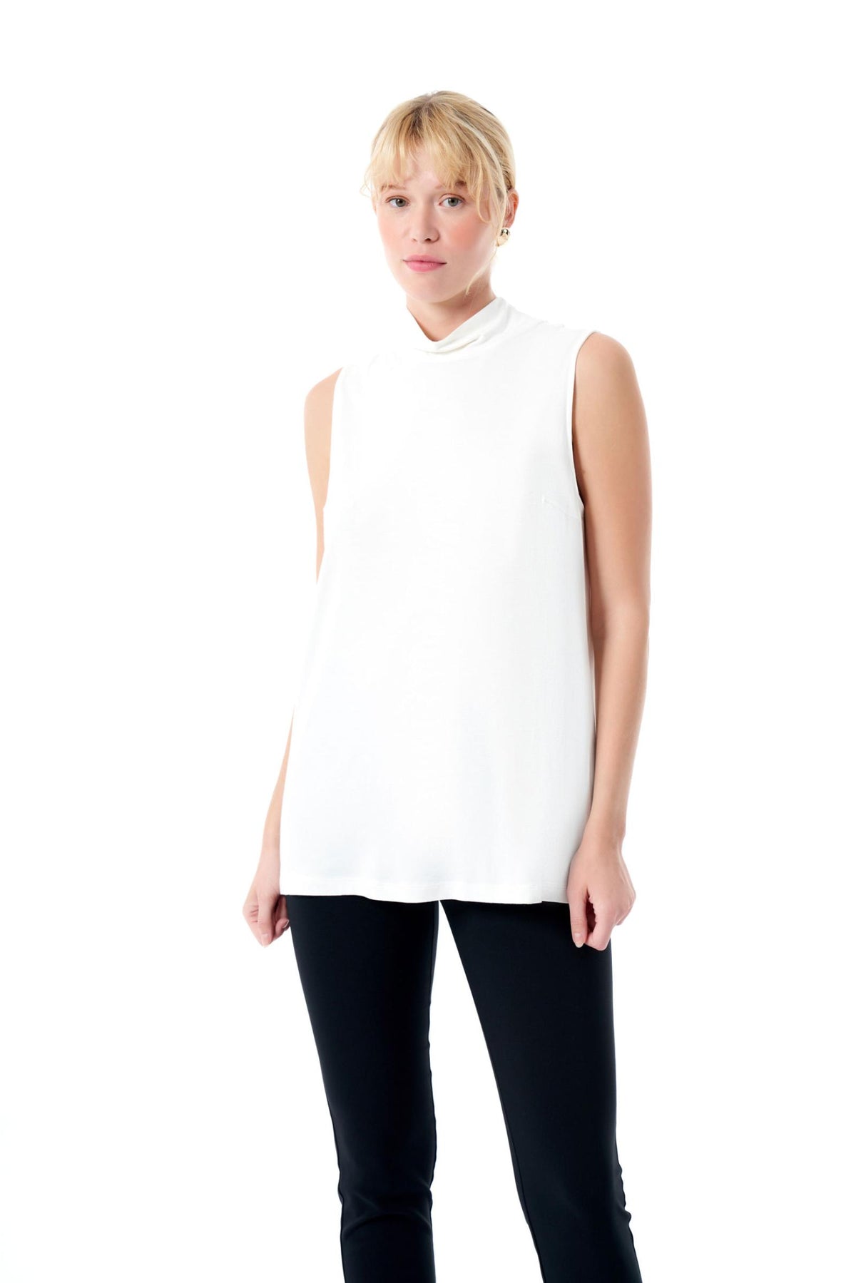 ZMS Basic Sleeveless Tunic White