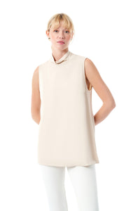 ZMS Basic Sleeveless Tunic Beige