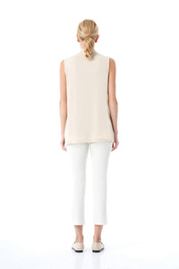 ZMS Basic Sleeveless Tunic Beige
