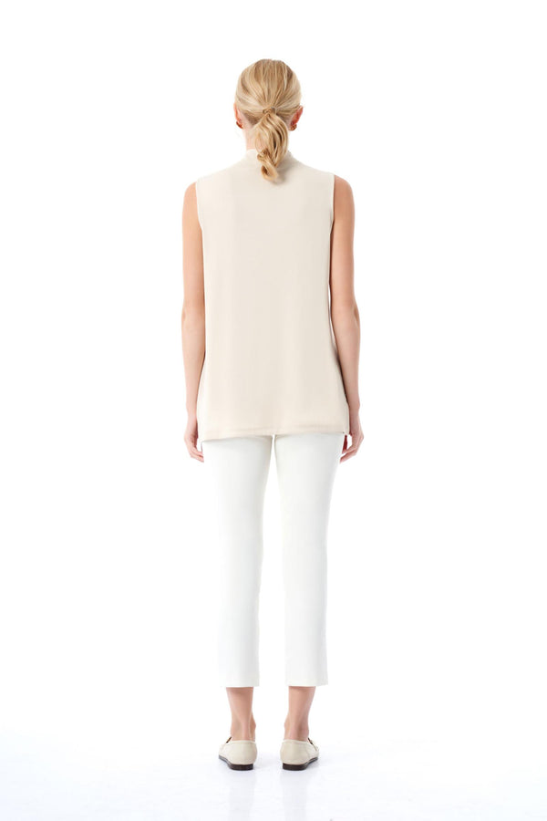 ZMS Basic Sleeveless Tunic Beige