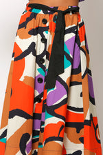 BZ Printed Buyrun Down Skirt Colorfull