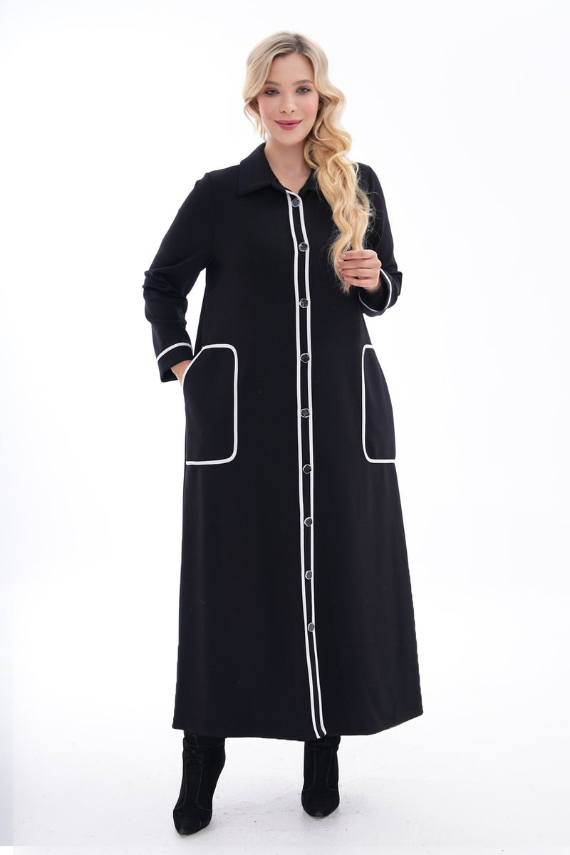DL Off White Biding Dress Black