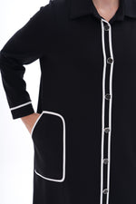 DL Off White Biding Dress Black