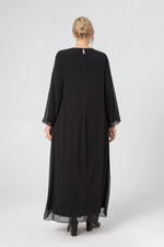 DL 903 Chiffon Shiny Dress Black