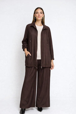 ALMARWAH Sateen 3 Piece Set Brown