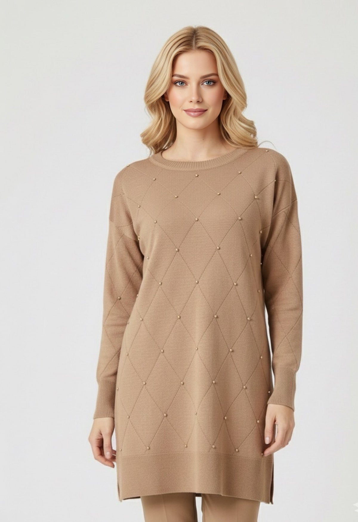 MRKS Balmain Knitted Tunic Beige