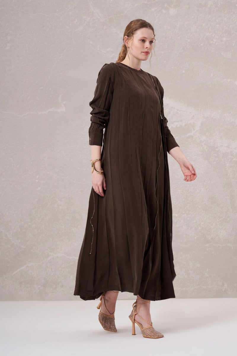 MissWhence 35800 Silk Dress Brown