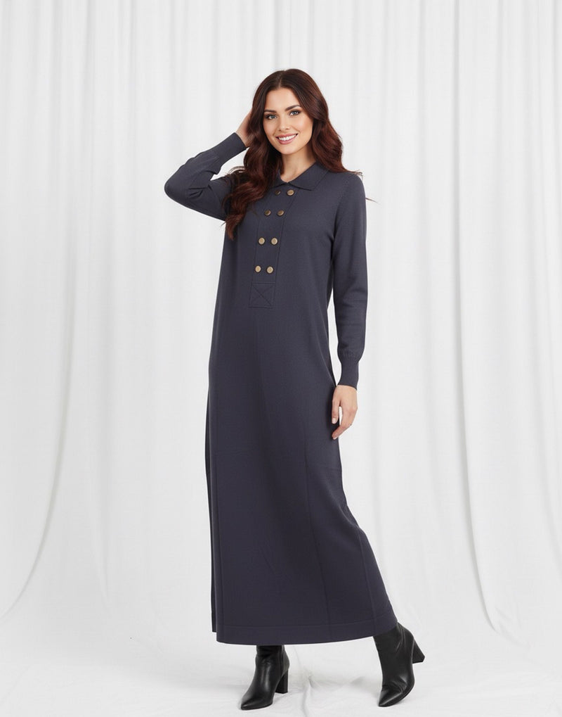 ZYF Asena Knitted Winter Dress Gray