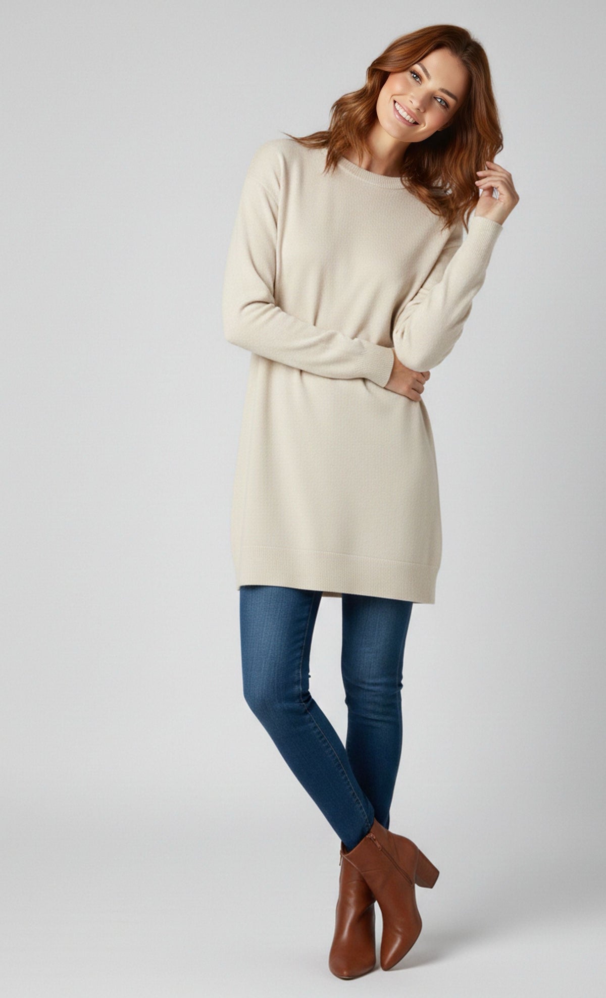 STR Belisa Knitted Tunic Cream