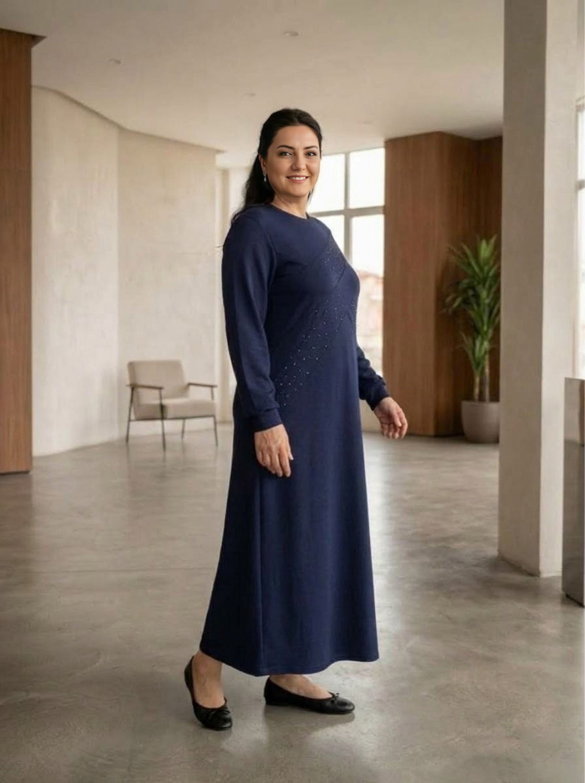 SR Kaplan Dress Navy Blue