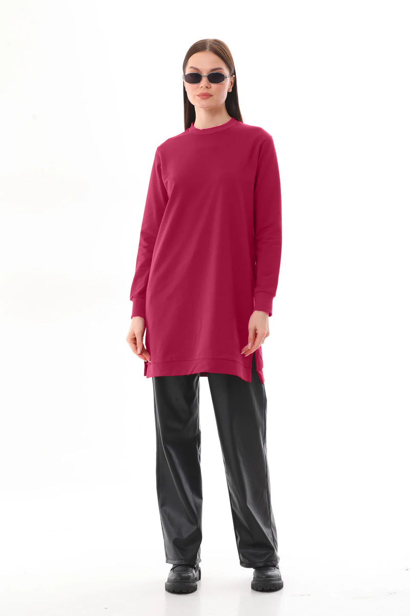 JMN Basic Cotton Tunic Cherry