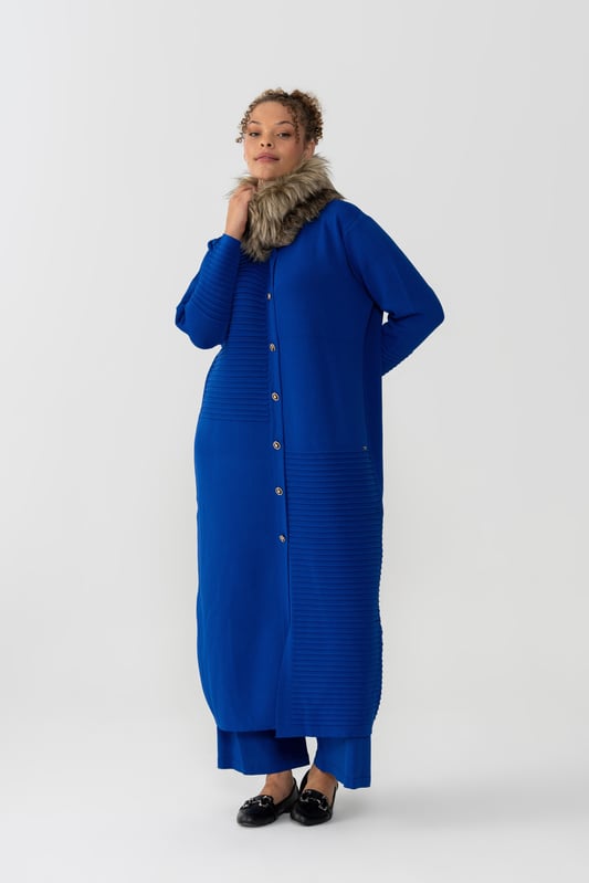 NLW Steel Knitting Cardigan Sax Blue