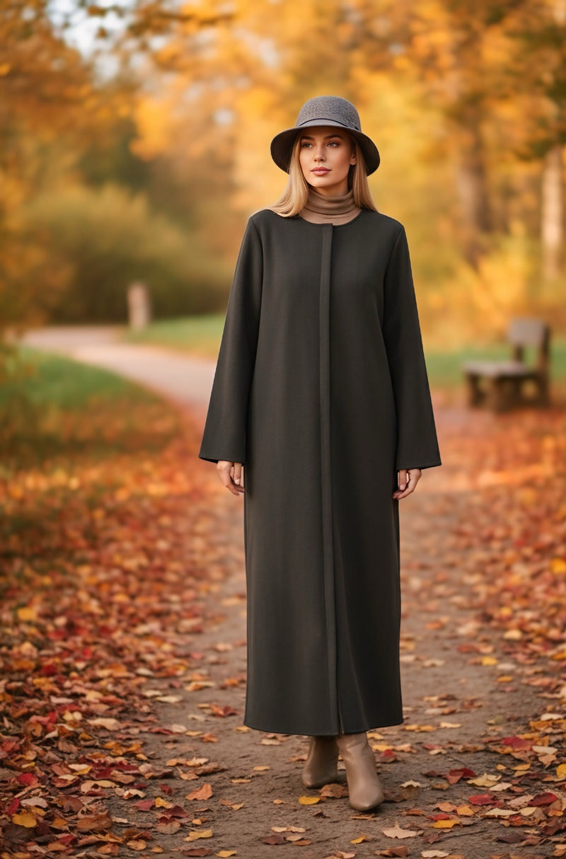 ECM Winter Long Coat Anthracite