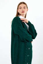 Vav Buttoned Down Twisted Cardigan Green