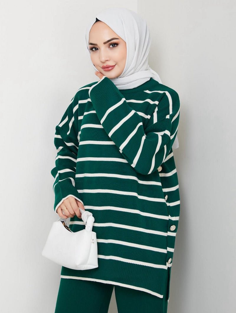 ZYF Guzide Knitted Winter Set Green