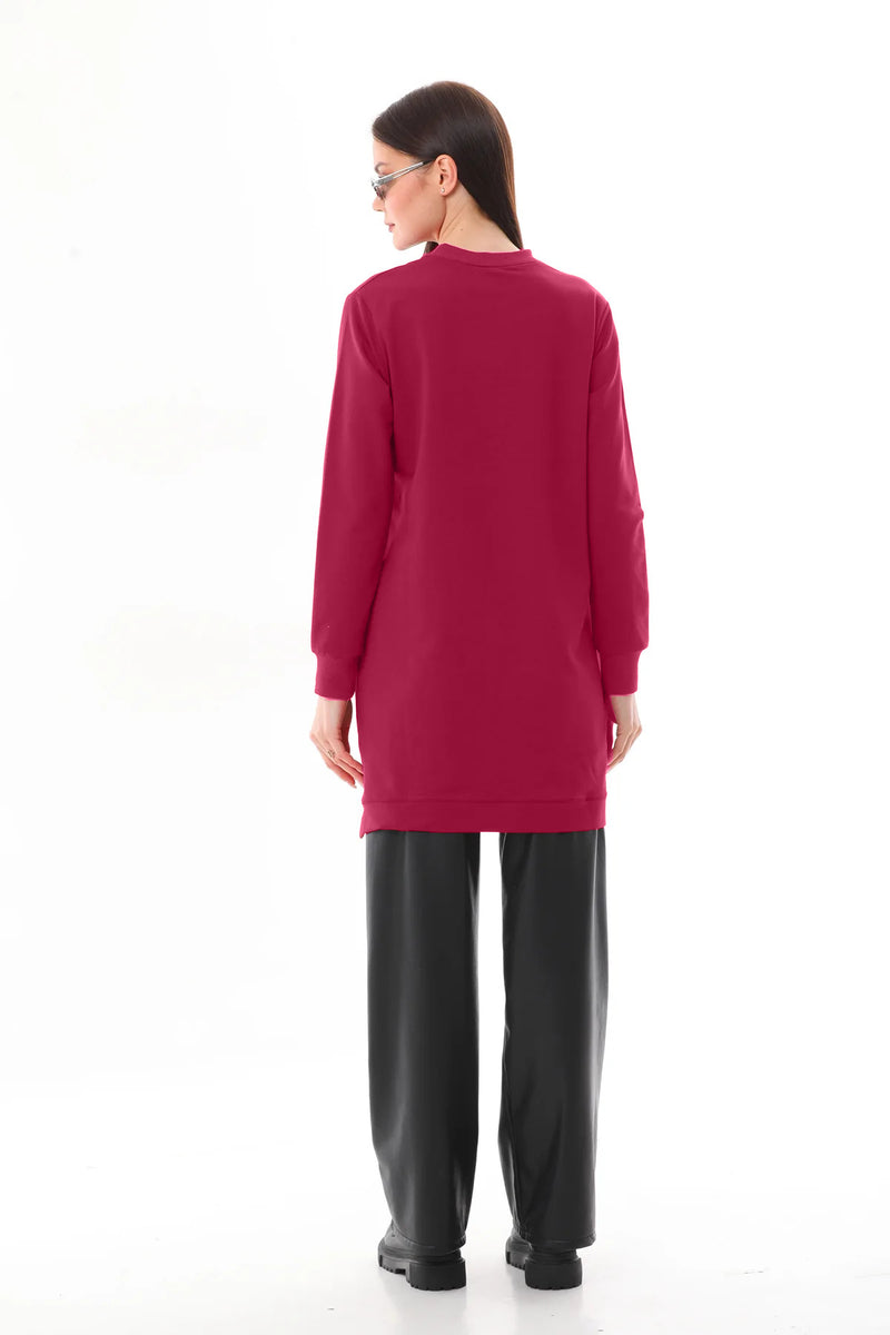 JMN Basic Cotton Tunic Cherry