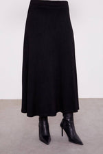 LVDR Gold Button Skirt Set Black