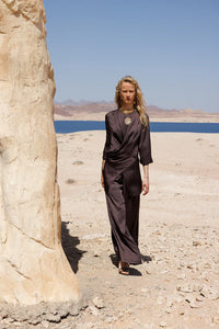 GHISA Cross Front Style Set Brown