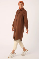 All Long Cotton Tunic Brown