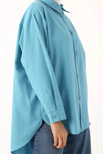 All Button Down Tunic Turquoise