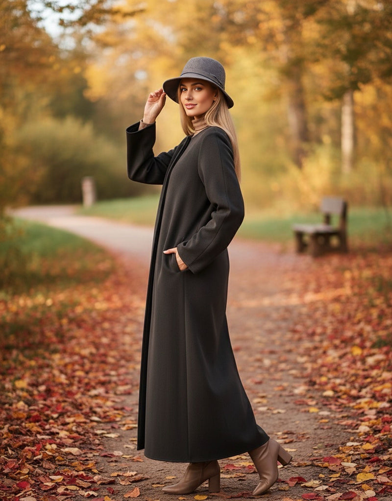 ECM Winter Long Coat Anthracite