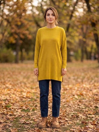 AFL Lucia Knitted Winter Tunic Oil Green