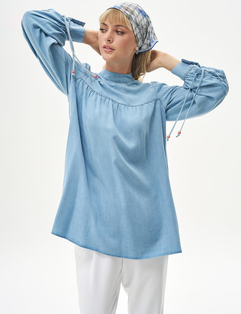 KA Denim Tunic Ice Blue