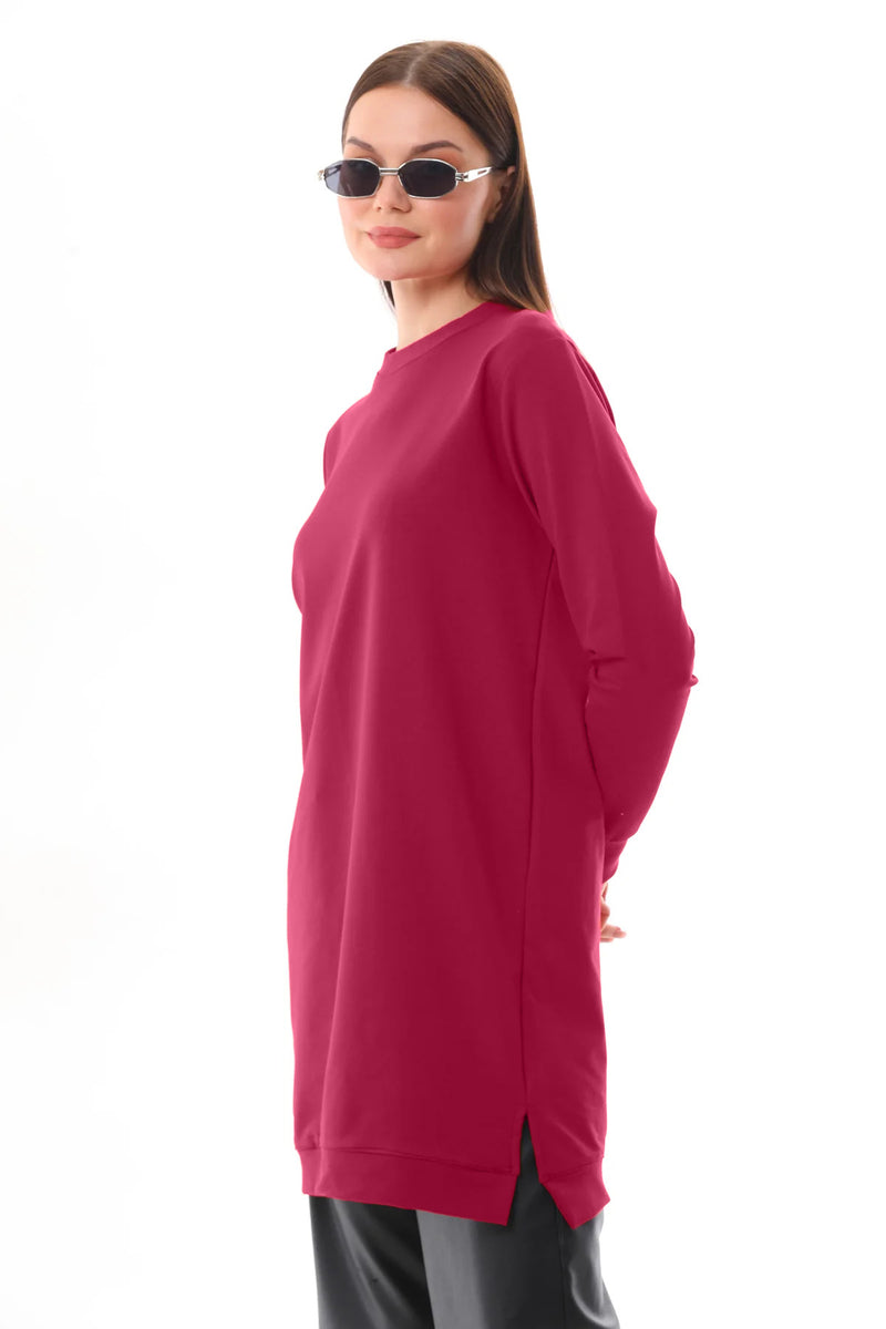 JMN Basic Cotton Tunic Cherry