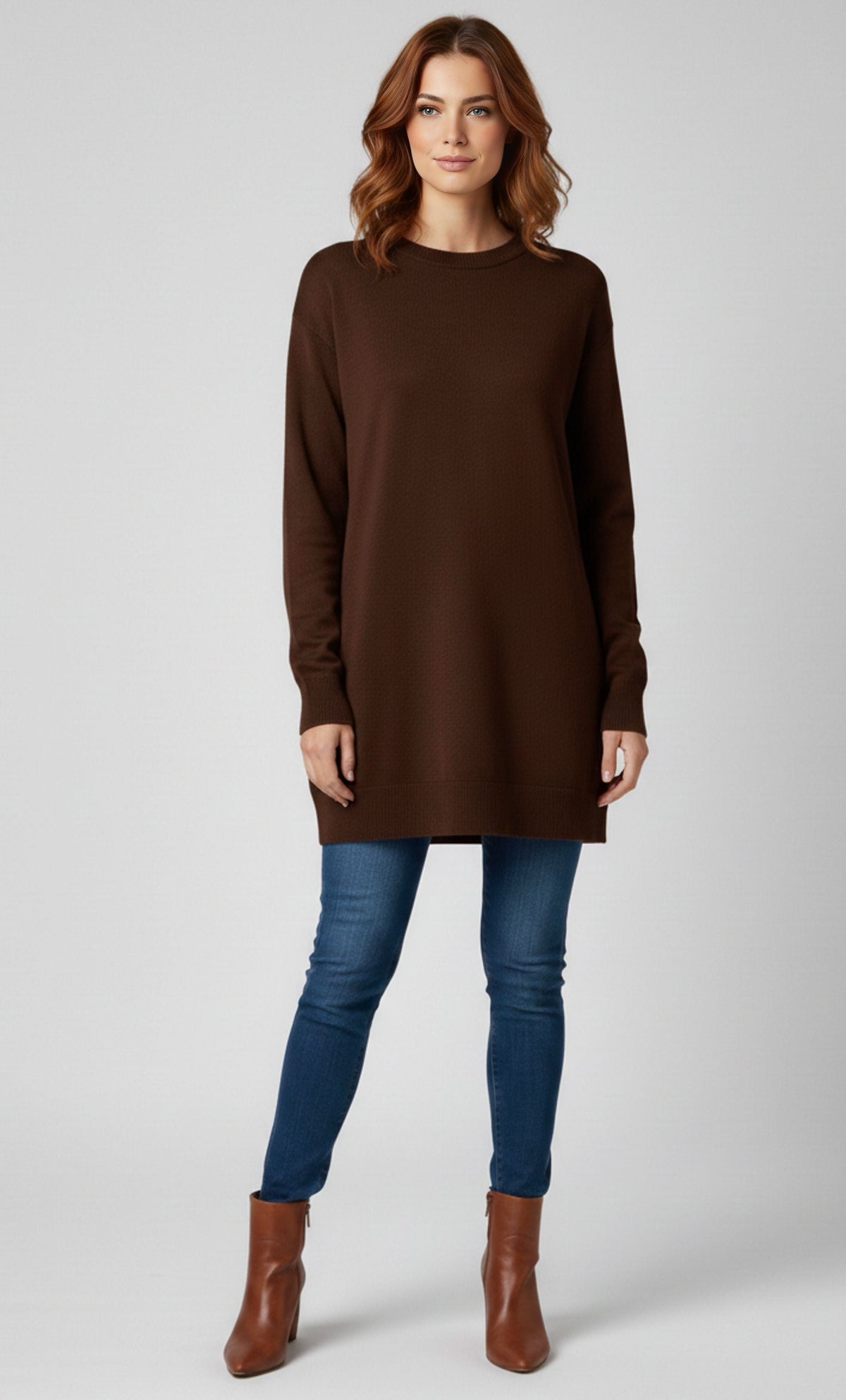 STR Belisa Knitted Tunic Brown
