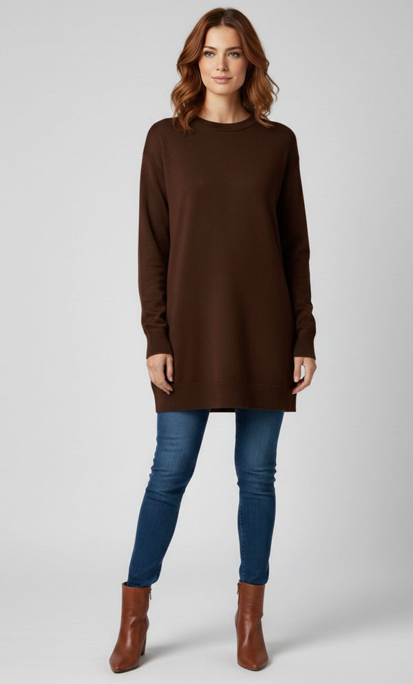 STR Belisa Knitted Tunic Brown