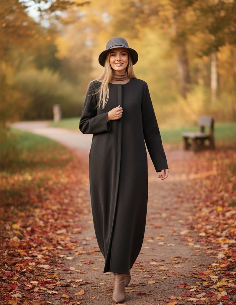 ECM Winter Long Coat Anthracite