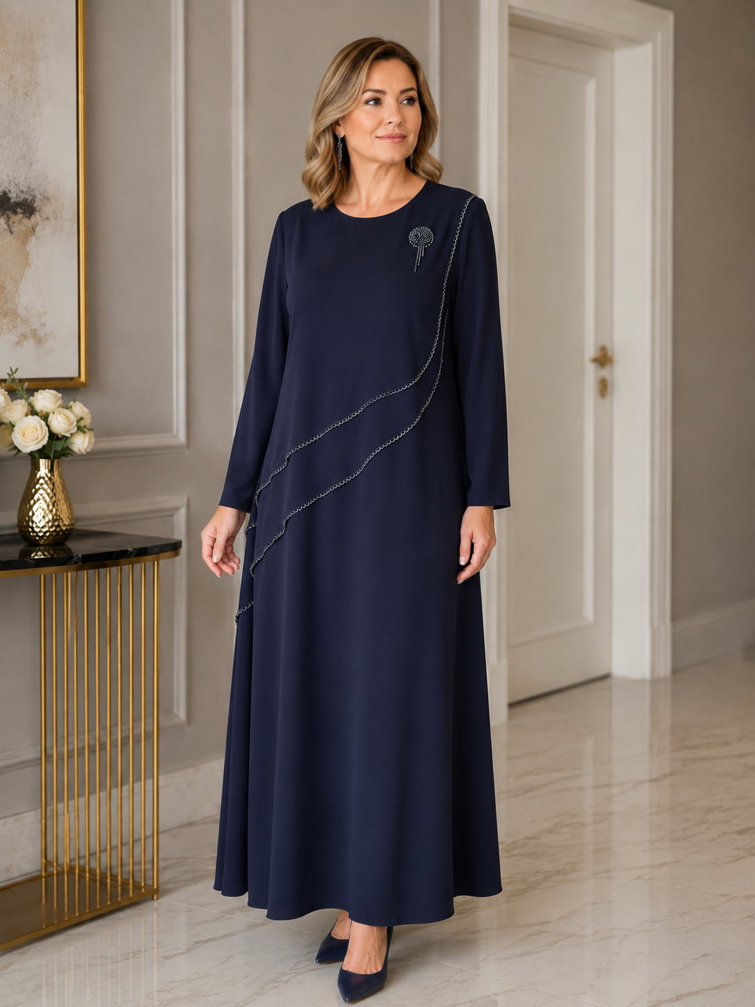 MUS Hafsa Dress Navy Blue