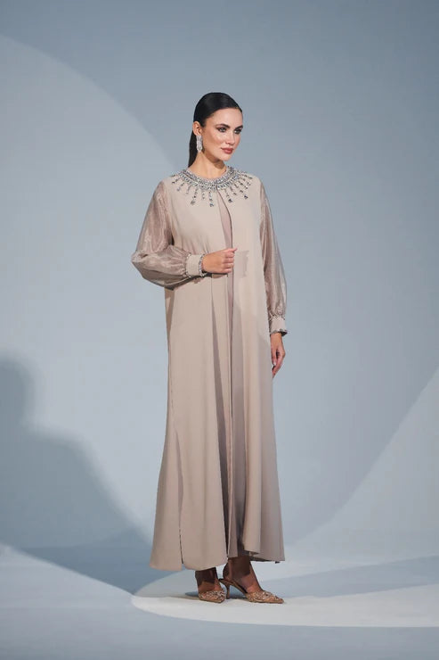 ETC Ruhsar Abaya Set Beige