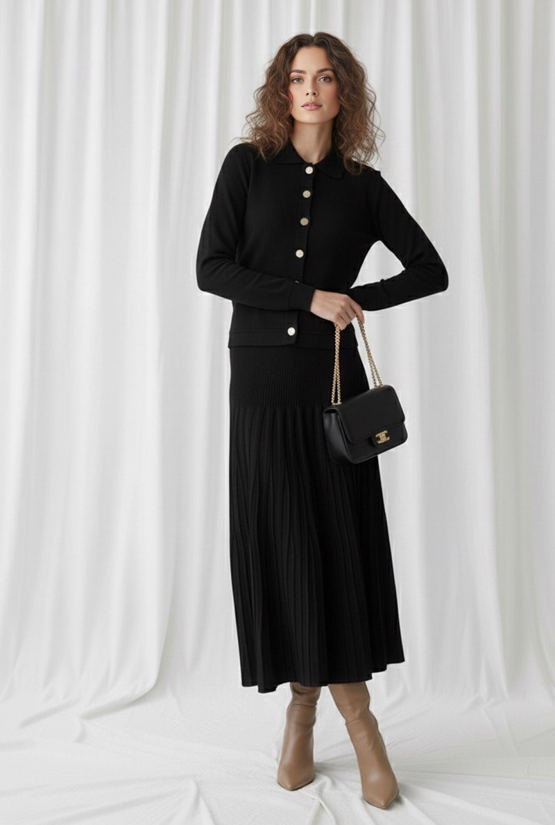 ZYF Alcin Knitted Winter Set Black