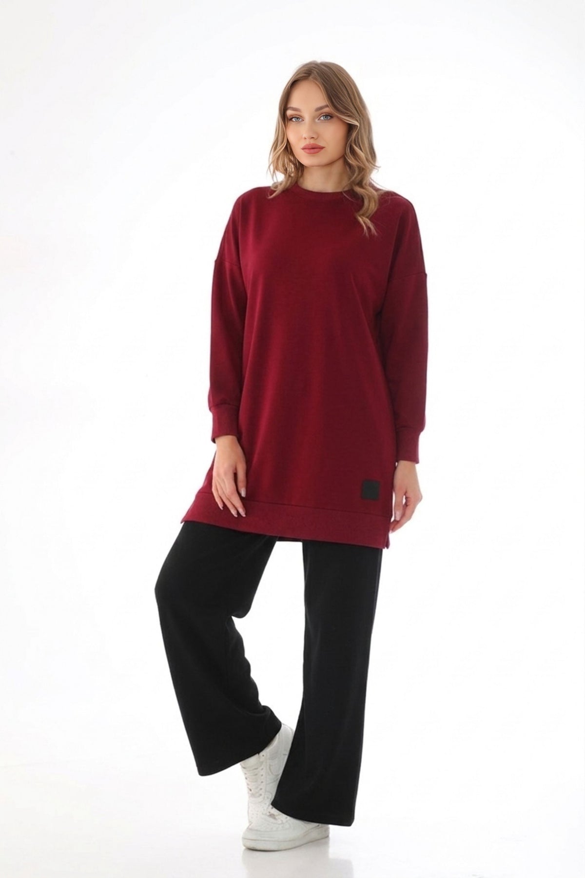 SL Basic Cotton Tunic Burgundy