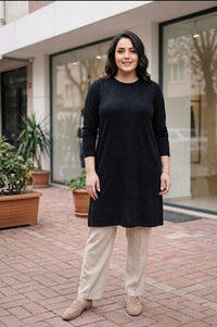 SR Semra Long Sleeve Inner Tunic Black