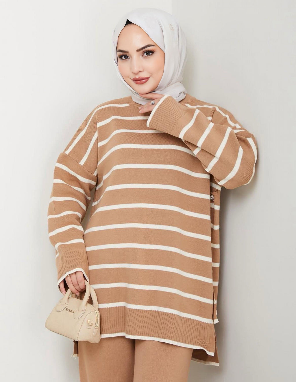 ZYF Guzide Knitted Winter Set Camel