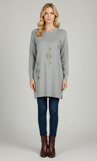 DNR Escape Knitted Tunic Gray