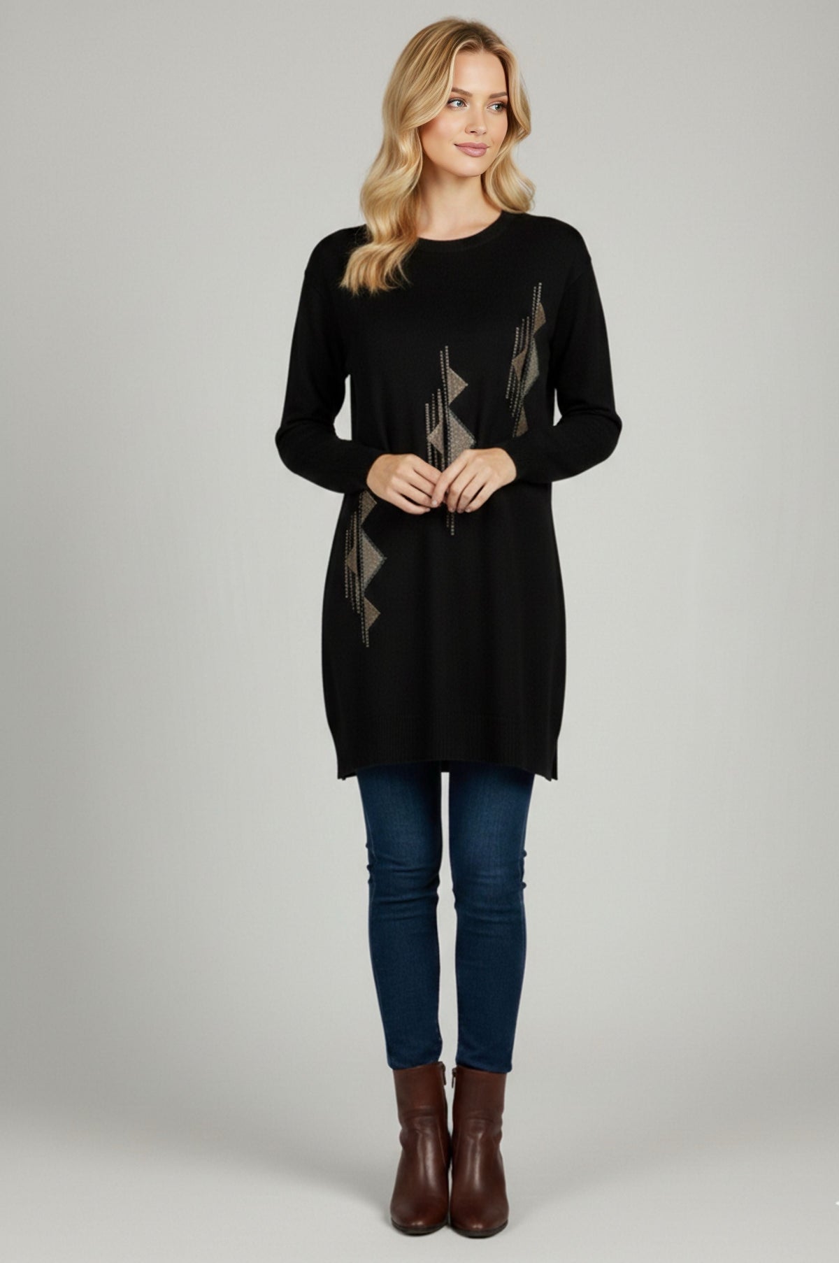 DNR Escape Knitted Tunic Black