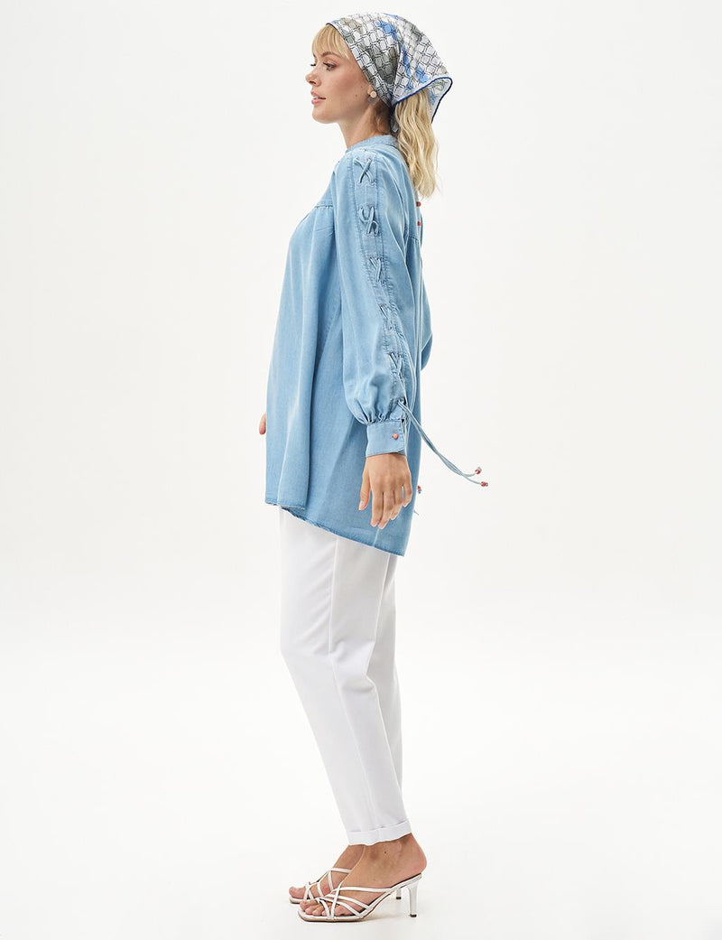 KA Denim Tunic Ice Blue