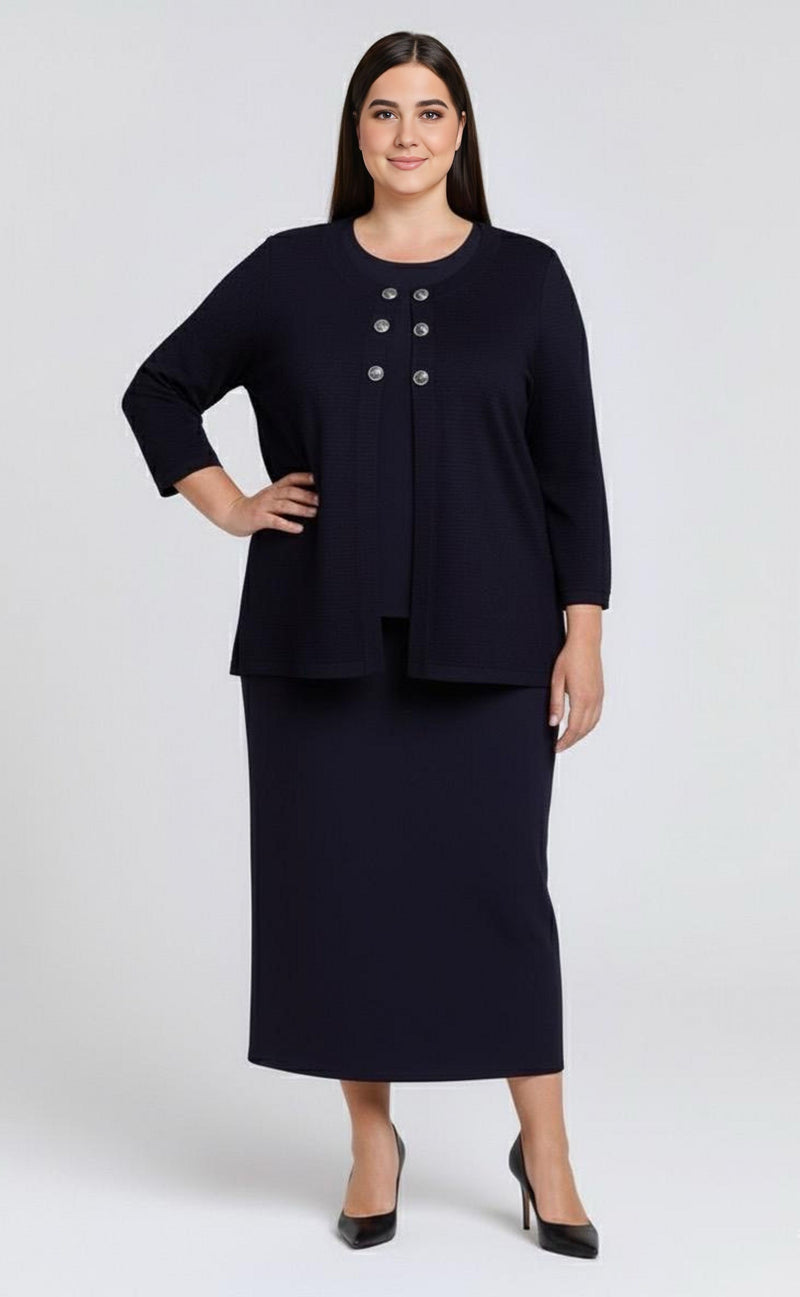 GRK Mom’s 2 Pc Sweater Set Navy Blue